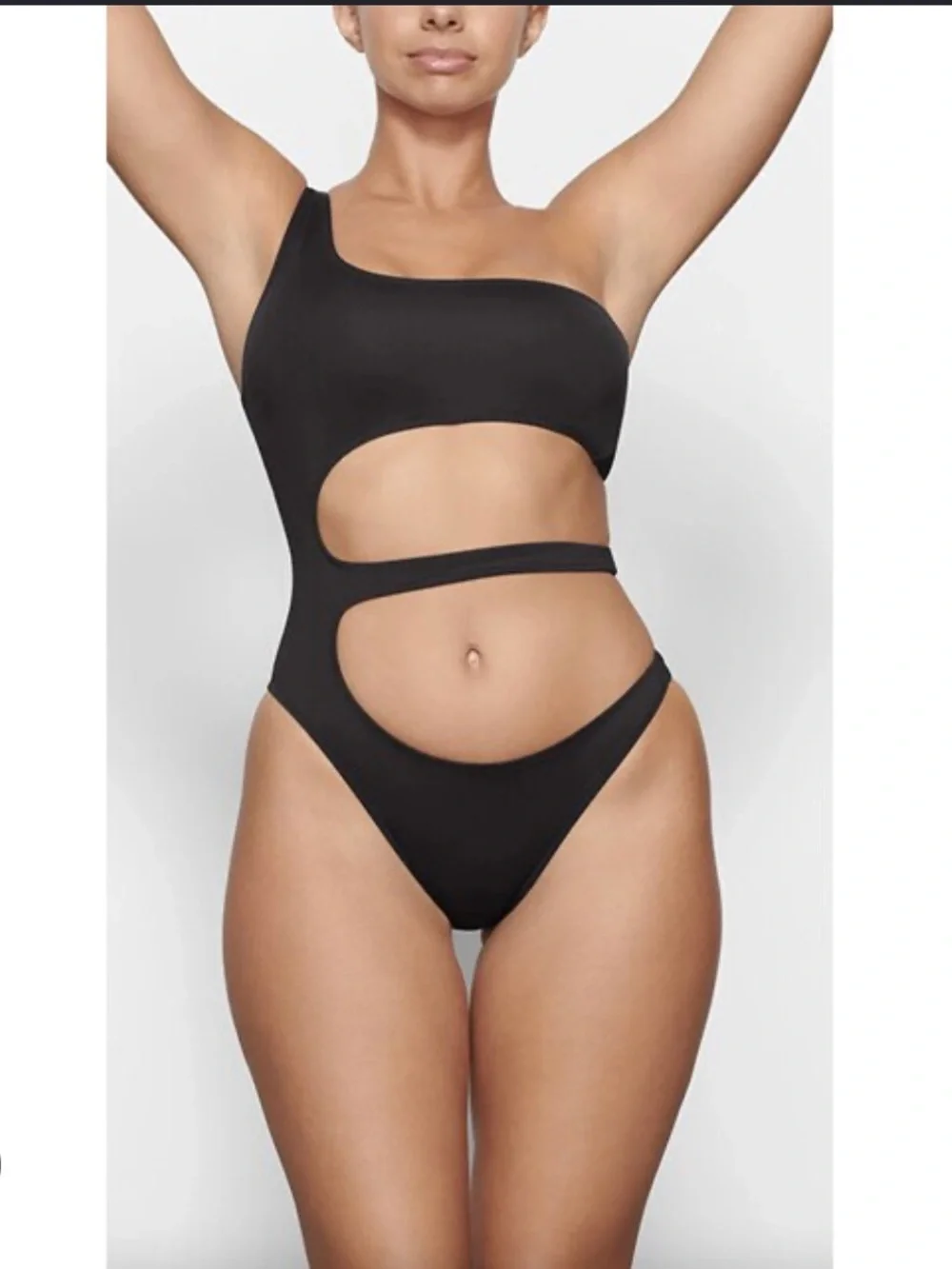 Skims One-Shoulder Cutout One-Piece Swimsuit